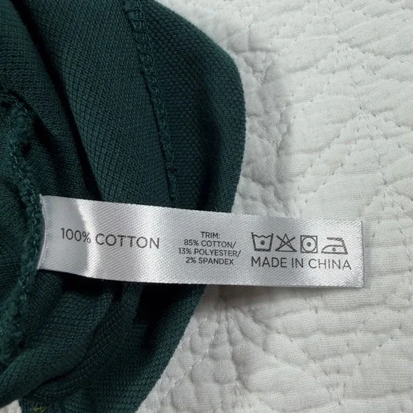 NWT Tuckernuck June Bug Green Pique Cotton Long Sleeve Polo Dress Womens M - Picture 5 of 10